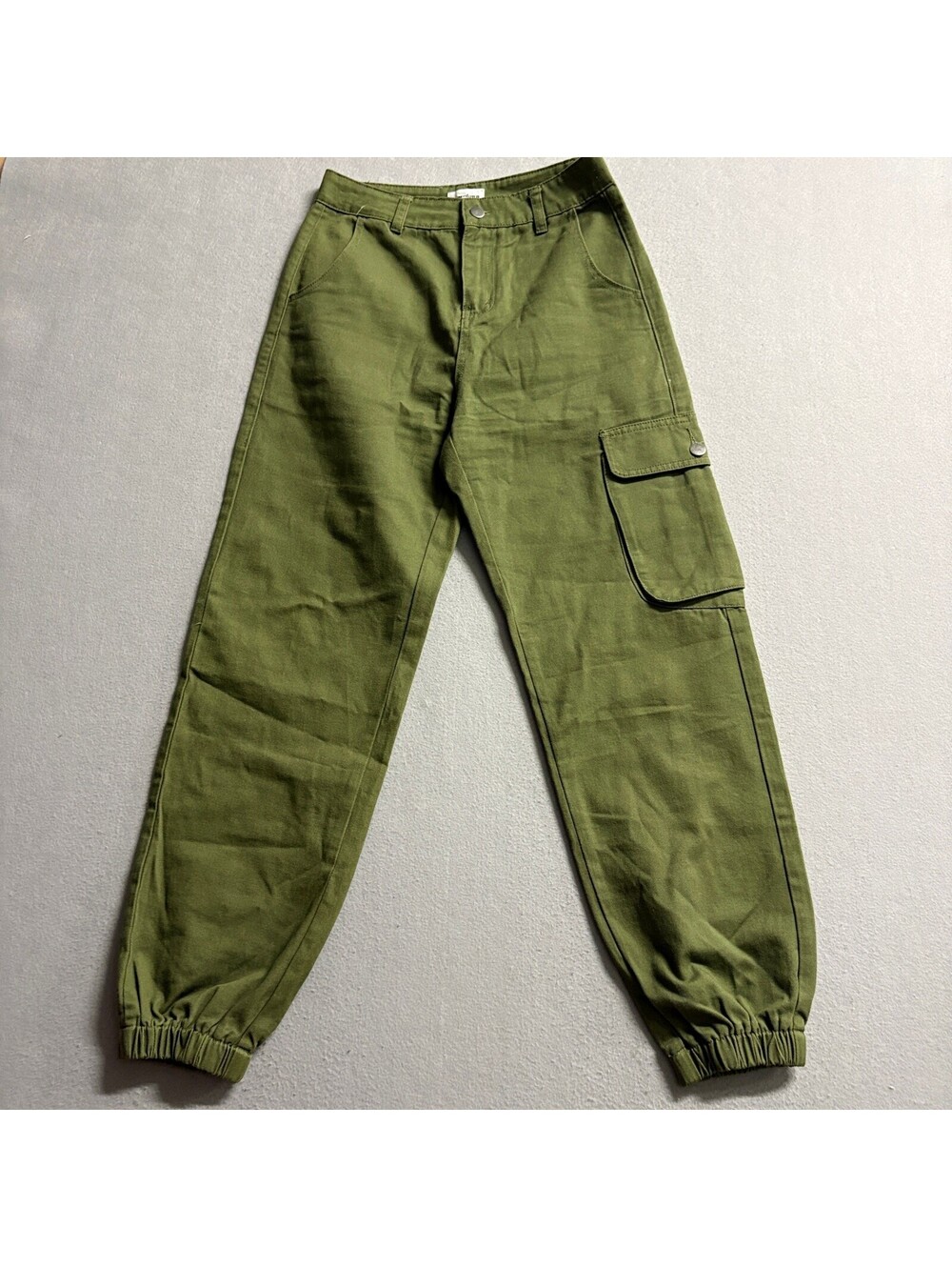 Superdown Womens Cargo Jogger Pants Size 25 Olive Green Cotton Utility Pockets